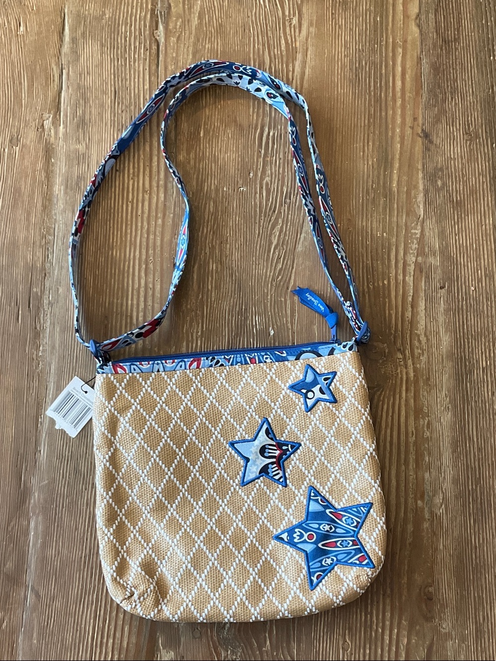 Vera Bradley retired Fireworks Medallion Beach straw Crossbody